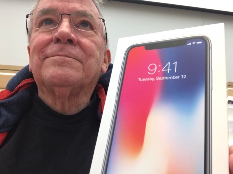 Me with my new Apple iPhone X at my local Apple Store.